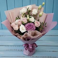 Букет цветов из:  Розы и Лизиантусы #REPLACE_PRED# Какашуре