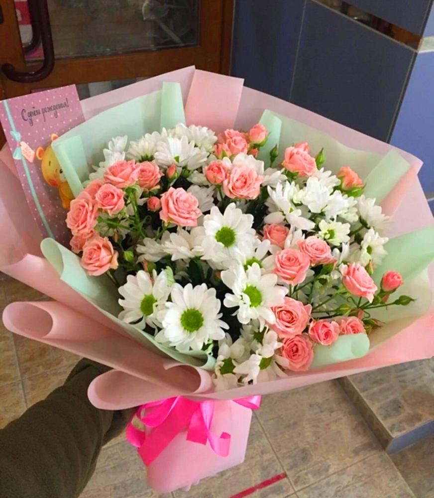 Букет цветов из: Розы и Хризантемы в Какашуре