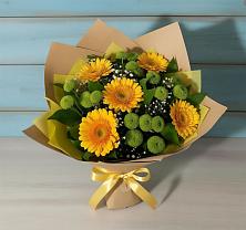 Букет цветов из:  Герберы и Хризантемы в Какашуре