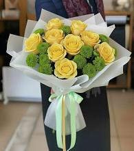 Букет цветов из:  Хризантемы и Розы в Какашуре