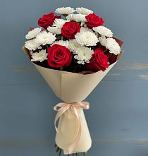 Букет цветов из:  Розы и Хризантемы #REPLACE_PRED# Какашуре