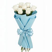 Букет 7 белых роз Проуд в Какашуре