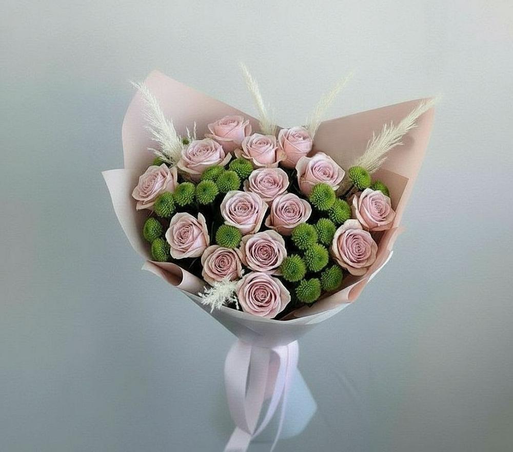 Букет цветов из: Розы и Хризантемы в Какашуре