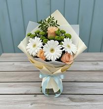 Букет цветов из:  Герберы, Розы и Хризантемы в Какашуре
