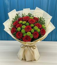 Букет цветов из:  Розы и Хризантемы в Какашуре