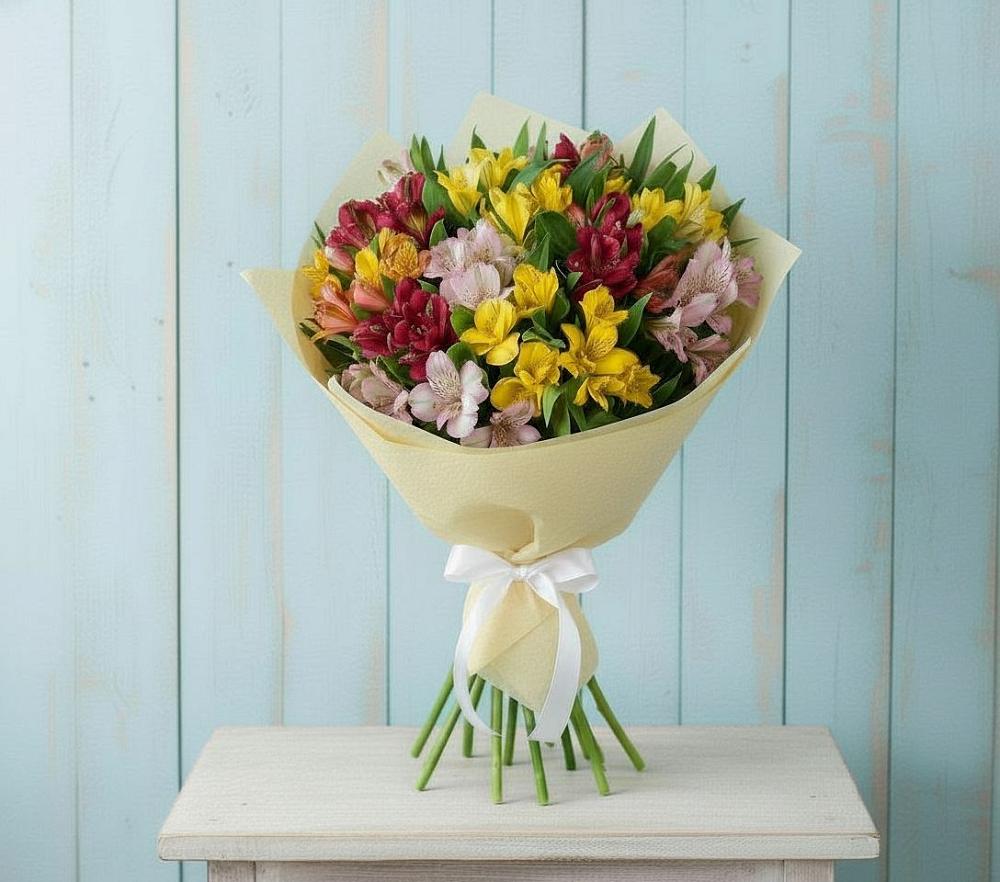 Букет цветов из: Альстромерии в Какашуре