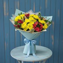 Букет цветов из:  Альстромерии и Хризантемы в Какашуре