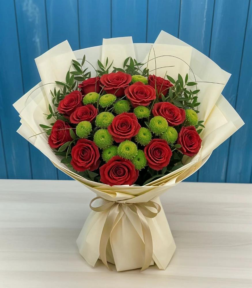 Букет цветов из: Розы и Хризантемы в Какашуре