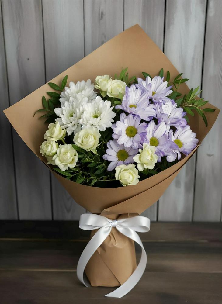 Букет цветов из: Хризантемы и Розы в Какашуре